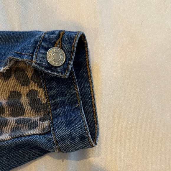 Now N Forever Women’s Leopard Print Denim Jacket S/M - Picture 6 of 7